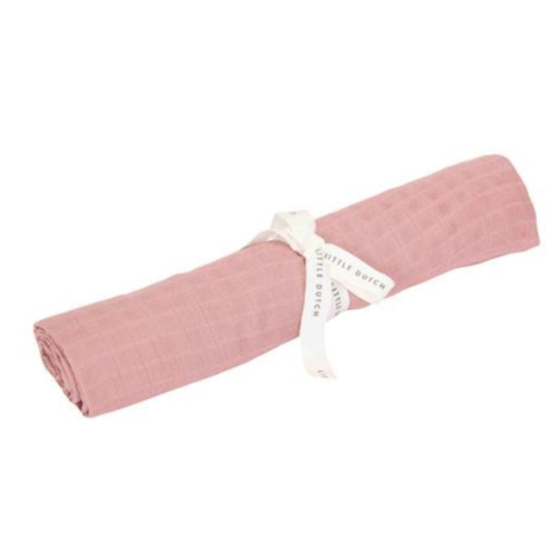 Little Dutch swaddle doek 120 cm Pure Pink Blush