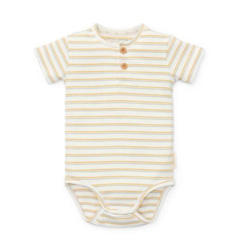 Little Dutch romper korte mouw multi stripe