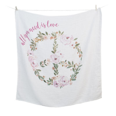 Lulujo Swaddle & Cards - All you need is Love