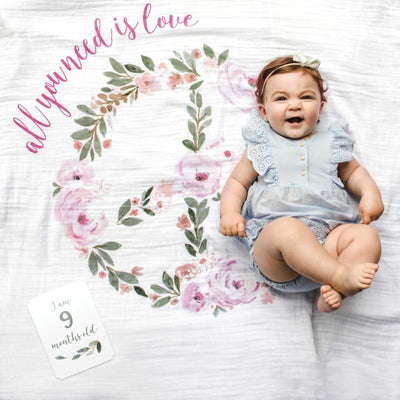 Lulujo Swaddle & Cards - All you need is Love