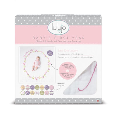 Lulujo Swaddle & Cards - Isn't she lovely