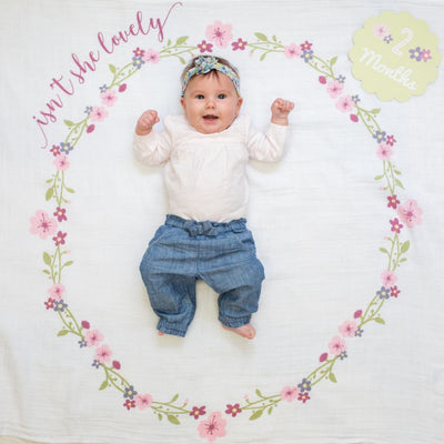 Lulujo Swaddle & Cards - Isn't she lovely