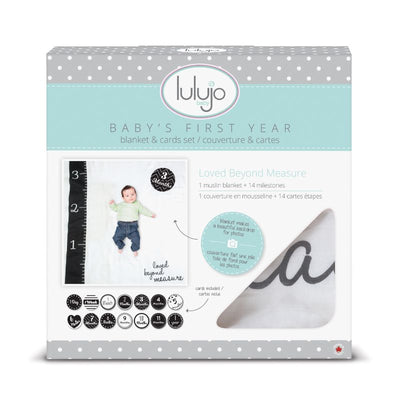 Lulujo Swaddle & Cards - Loved beyond measure