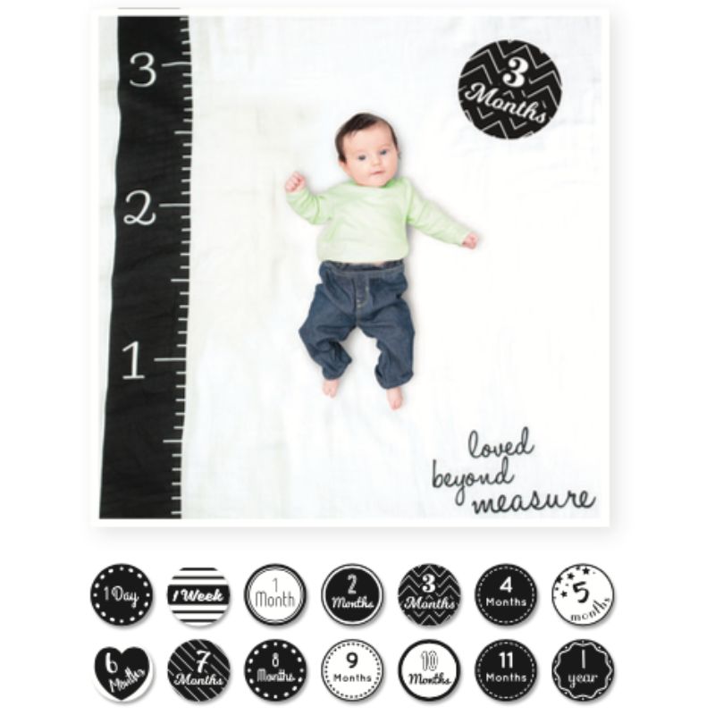 Lulujo Swaddle & Cards - Loved beyond measure