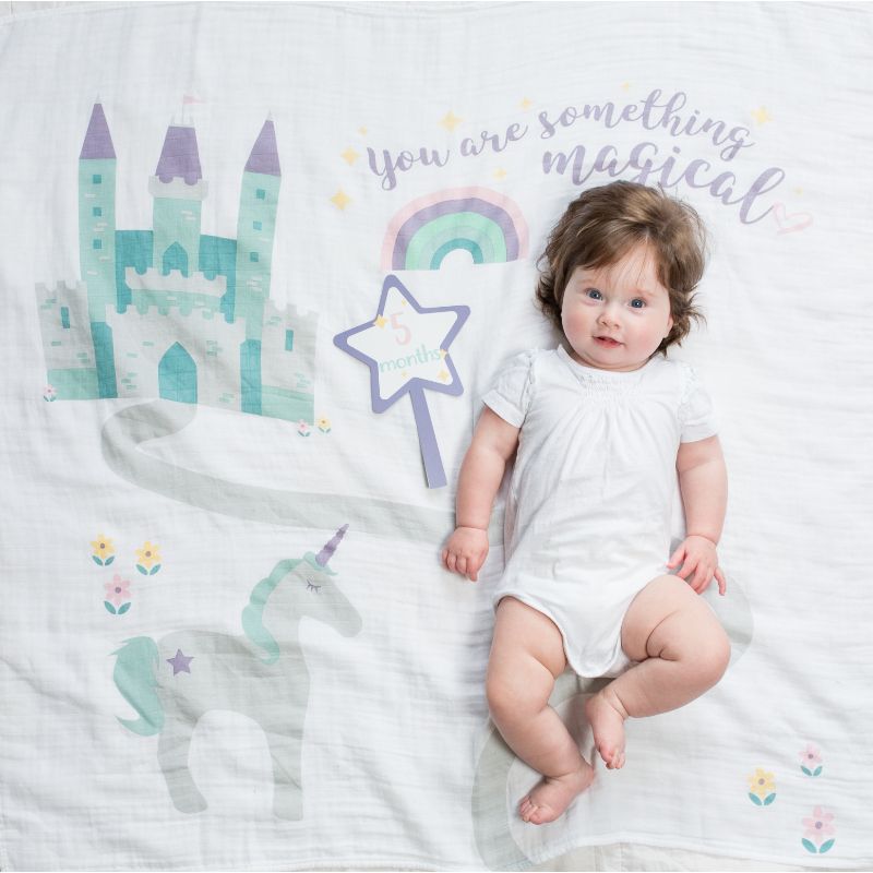 Lulujo Swaddle & Cards - Something Magical