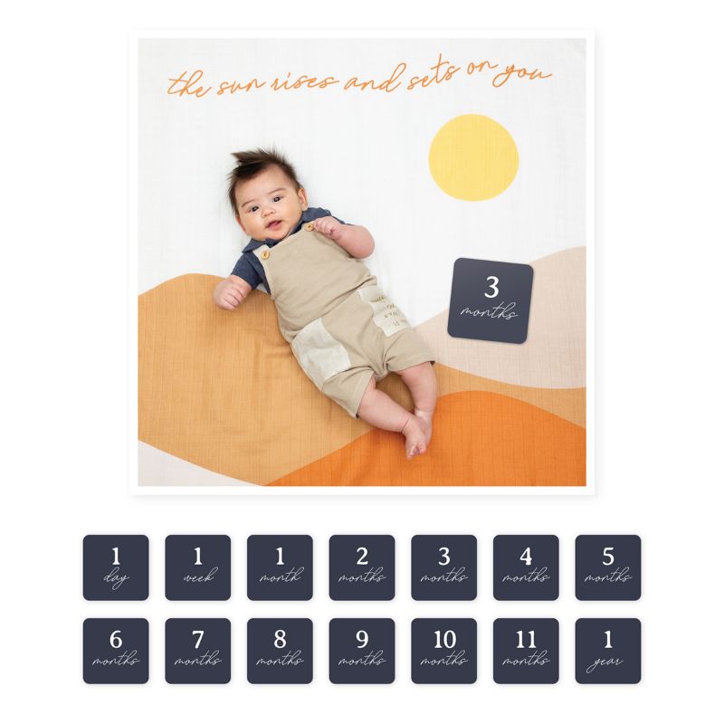 Lulujo Swaddle & Cards - Sunrise