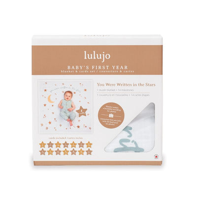 Lulujo Swaddle & Cards - Written in the Stars