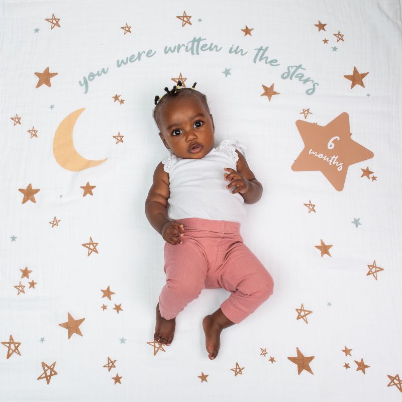 Lulujo Swaddle & Cards - Written in the Stars