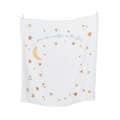 Lulujo Swaddle & Cards - Written in the Stars