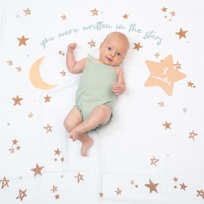 Lulujo Swaddle & Cards - Written in the Stars