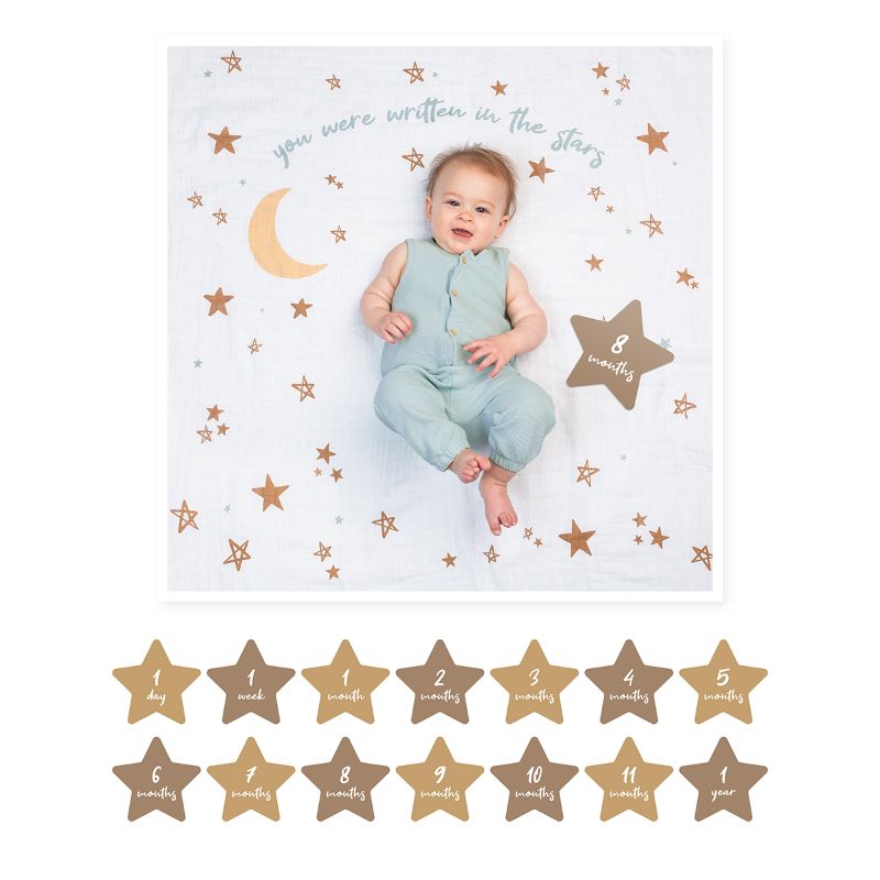 Lulujo Swaddle & Cards - Written in the Stars