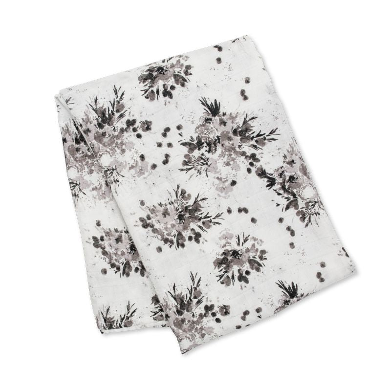 Lulujo bamboo swaddle large Black Floral