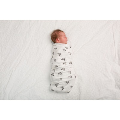 Lulujo bamboo swaddle large Black Rainbow