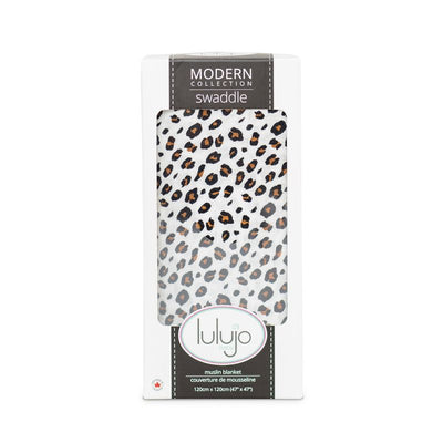 Lulujo bamboo swaddle large Leopard