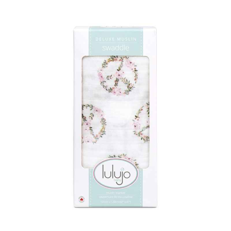 Lulujo bamboo swaddle large Peace