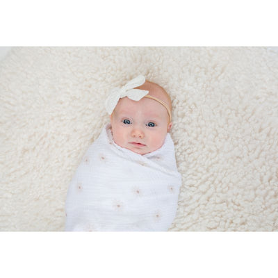 Lulujo swaddle 2-pack Daisies & Greenery