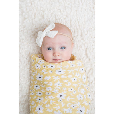 Lulujo swaddle 2-pack Yellow Wildflowers & Dots