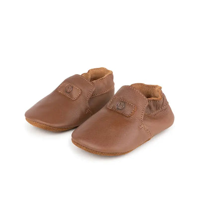 Mavies babyslofjes First Steps Brown leather