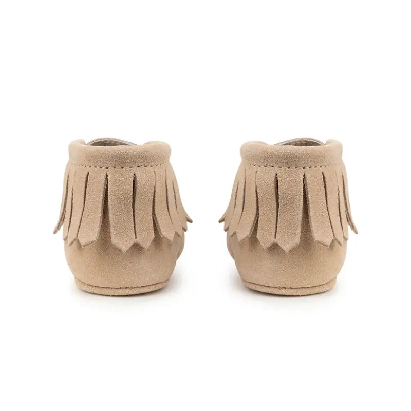 Mavies babyslofjes Fringe Boots Beige