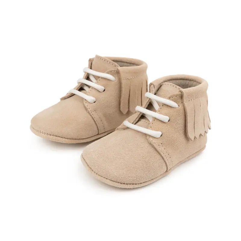 Mavies babyslofjes Fringe Boots Beige