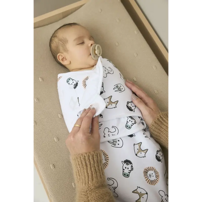 Meyco Swaddle inbakerdoek gevoerd Animal multicolor