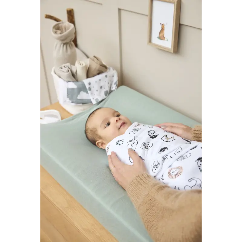 Meyco Swaddle inbakerdoek gevoerd Animal multicolor