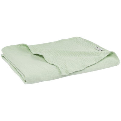 Meyco deken éénpersoons pre-washed hydrofiel uni soft green