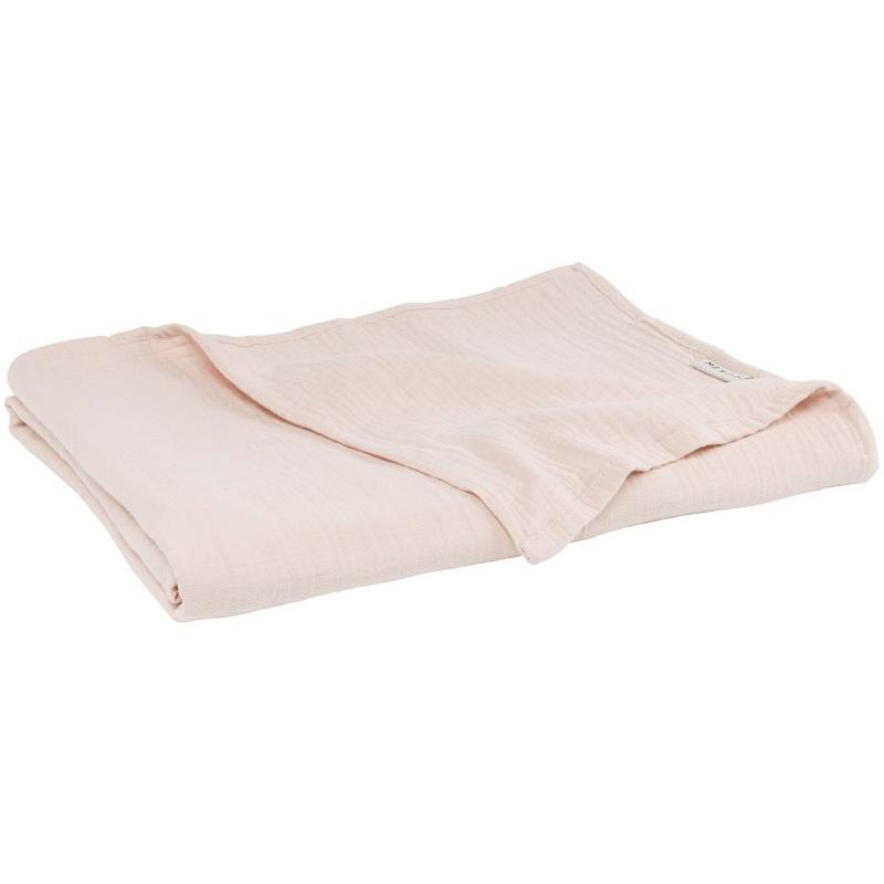 Meyco deken éénpersoons pre-washed hydrofiel uni soft pink