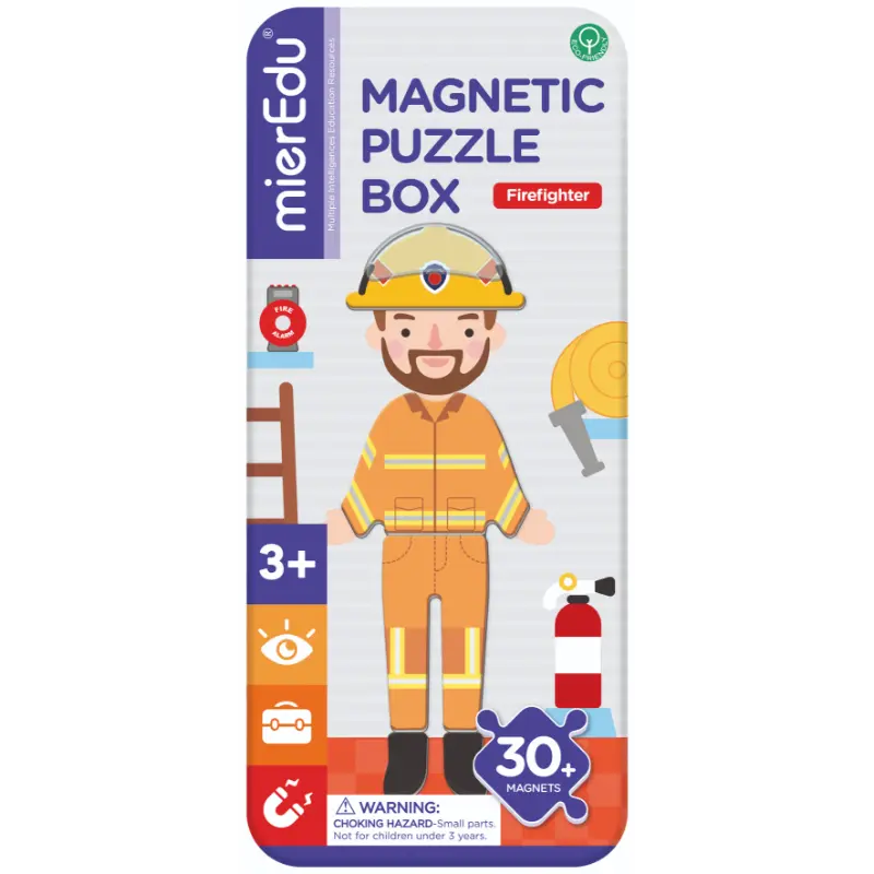 MierEdu magnetische puzzeldoos Brandweerman