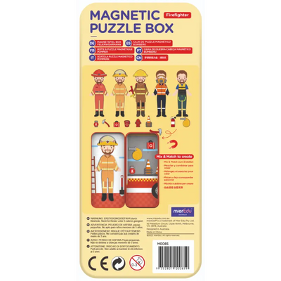 MierEdu magnetische puzzeldoos Brandweerman