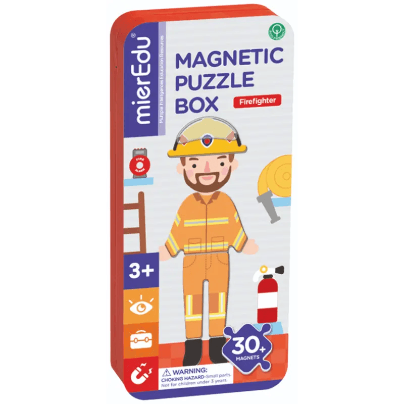 MierEdu magnetische puzzeldoos Brandweerman