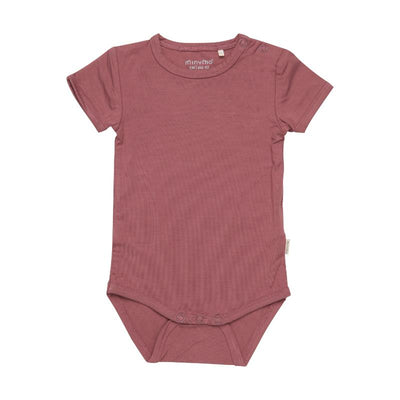 Minymo romper korte mouw Rose Brown