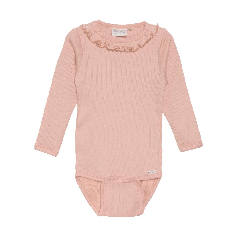 Minymo romper lange mouw Misty Rose