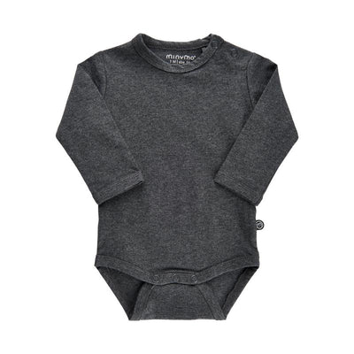 Minymo romper lange mouw Warm Grey