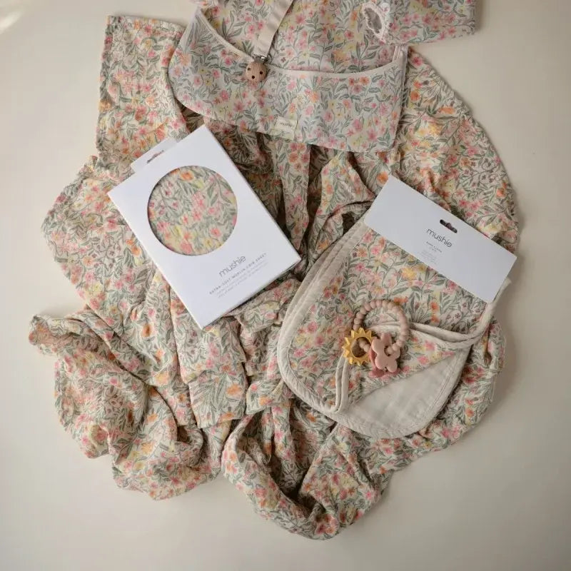 Mushie Muslin hydrofiel doek Pastel Blooms