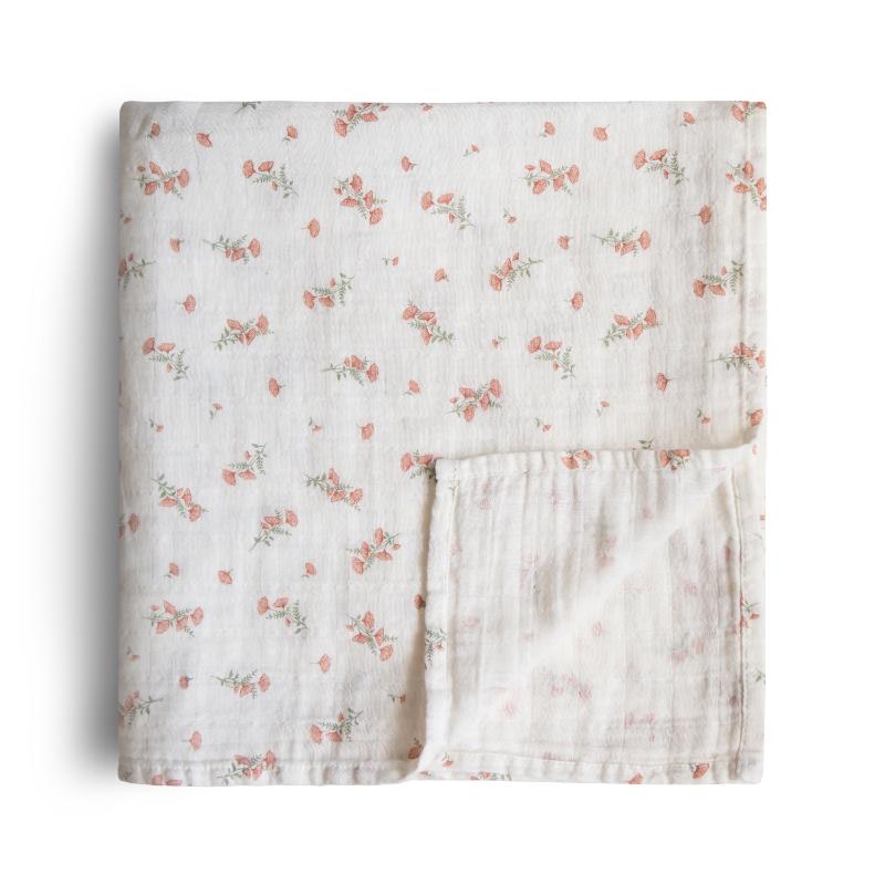 Mushie Muslin hydrofiel doek Pink Flower