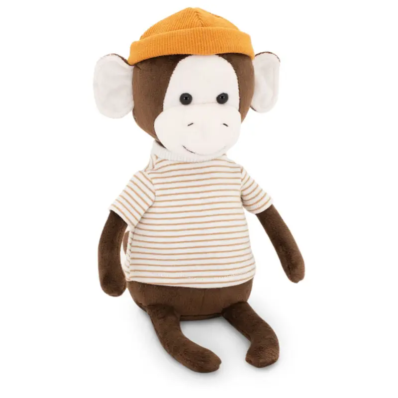 Orange Toys knuffel aap met oranje pet