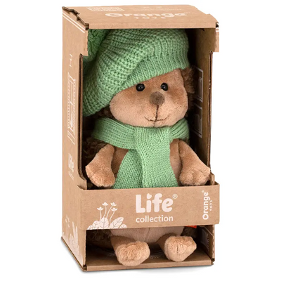 Orange Toys knuffel egel met baret