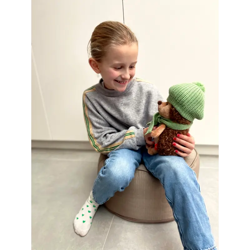 Orange Toys knuffel egel met baret