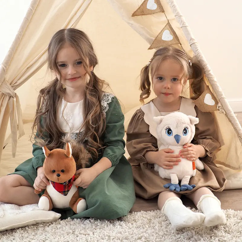 Orange Toys knuffel uil creme