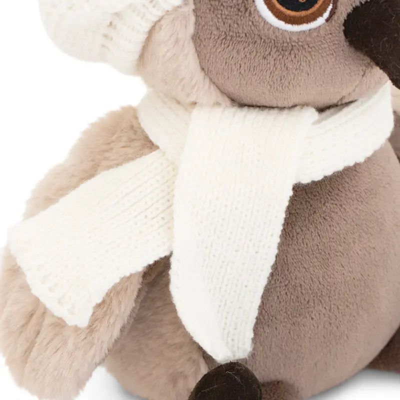 Orange Toys knuffel uil met beanie