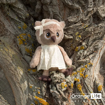Orange Toys knuffel uil met jurk