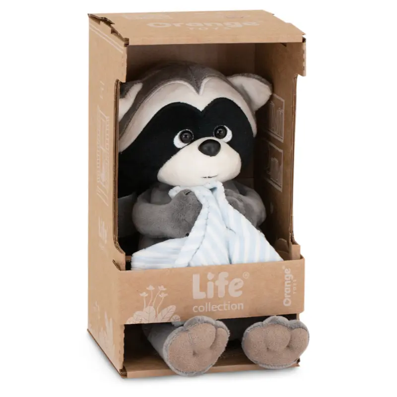 Orange Toys knuffel wasbeer met handdoek