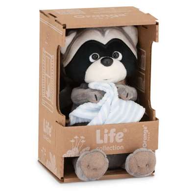 Orange Toys knuffel wasbeer met handdoek