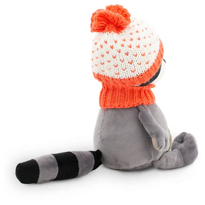 Orange Toys knuffel wasbeer met oranje muts