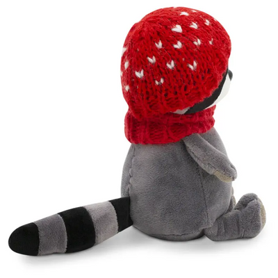 Orange Toys knuffel wasbeer met rode muts