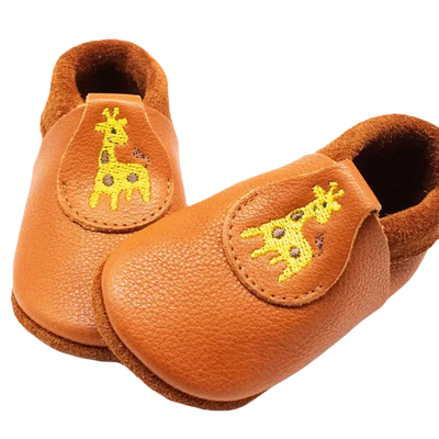 Orangenkinder babyslofjes Soft Poppies Gisela das Giräffchen - Babyslofje-online