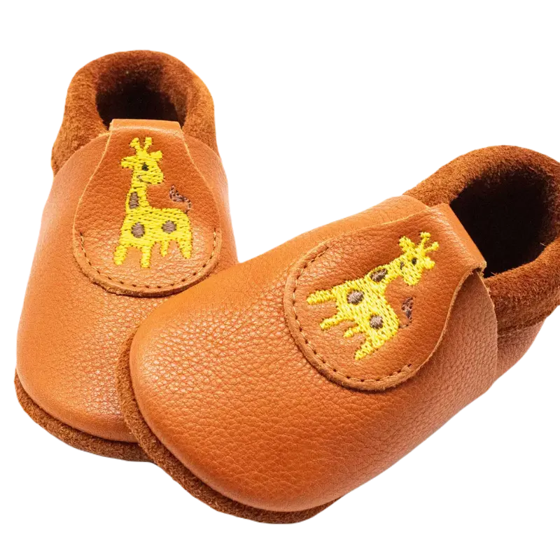 Orangenkinder babyslofjes Soft Poppies Gisela das Giräffchen - Babyslofje-online