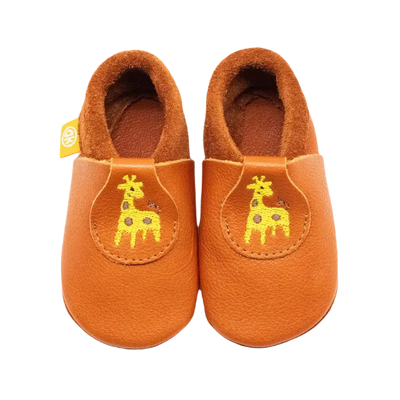 Orangenkinder babyslofjes Soft Poppies Gisela das Giräffchen - Babyslofje-online