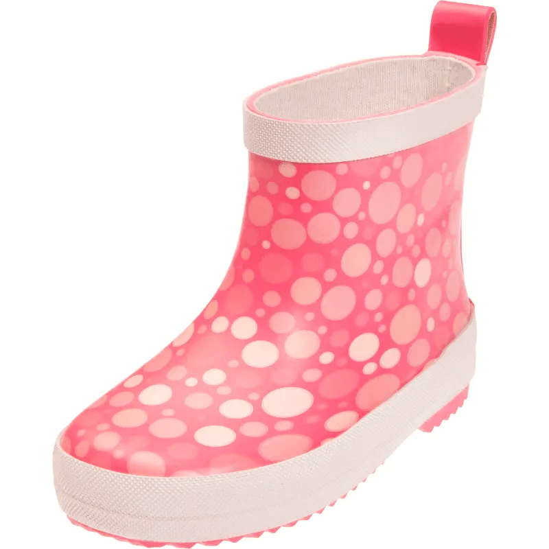 Playshoes halfhoge regenlaarzen Dots Coral